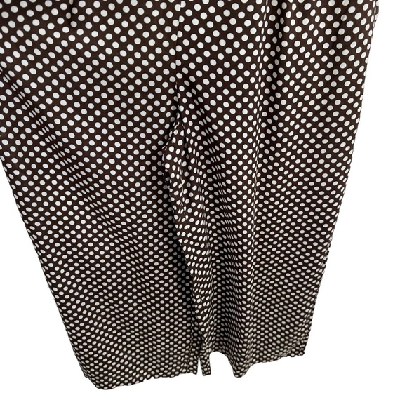 Next Women Polka Dot V Neck Jumpsuit Sz UK 10 US 6 Brown White Sleeveless Pocket - Picture 5 of 7